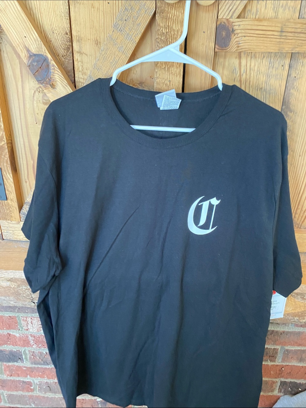 Champion Classic Black Men's Graphic Tee - Small Chest Crest NWT